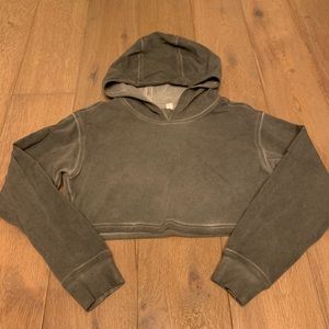 Sand Wash Algae Green All yours cropped hoodie size 4